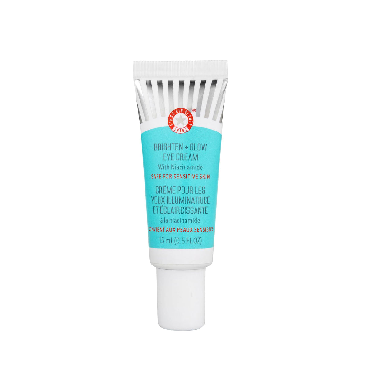 First Aid Beauty Crème Yeux éclat instantané et hydratation légère.