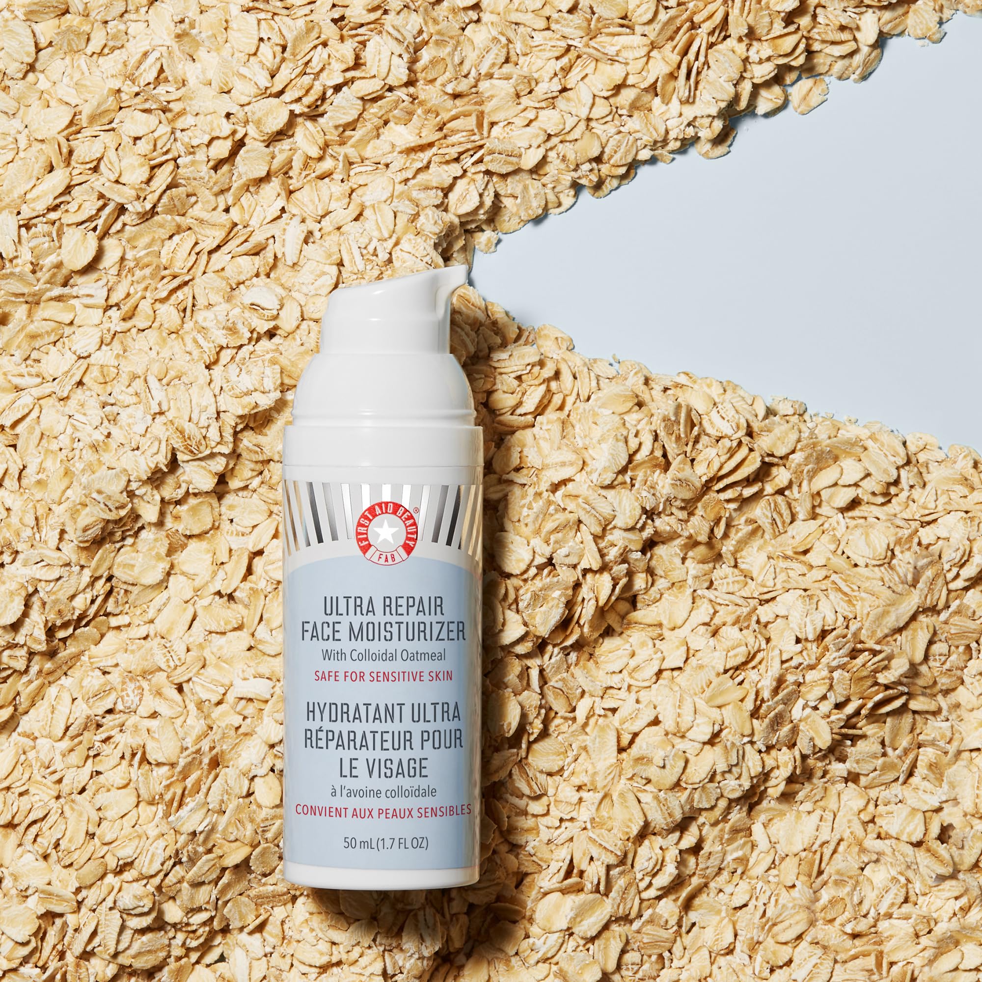 First Aid Beauty Ultra Repair – envase doble facilita uso diario dos veces.