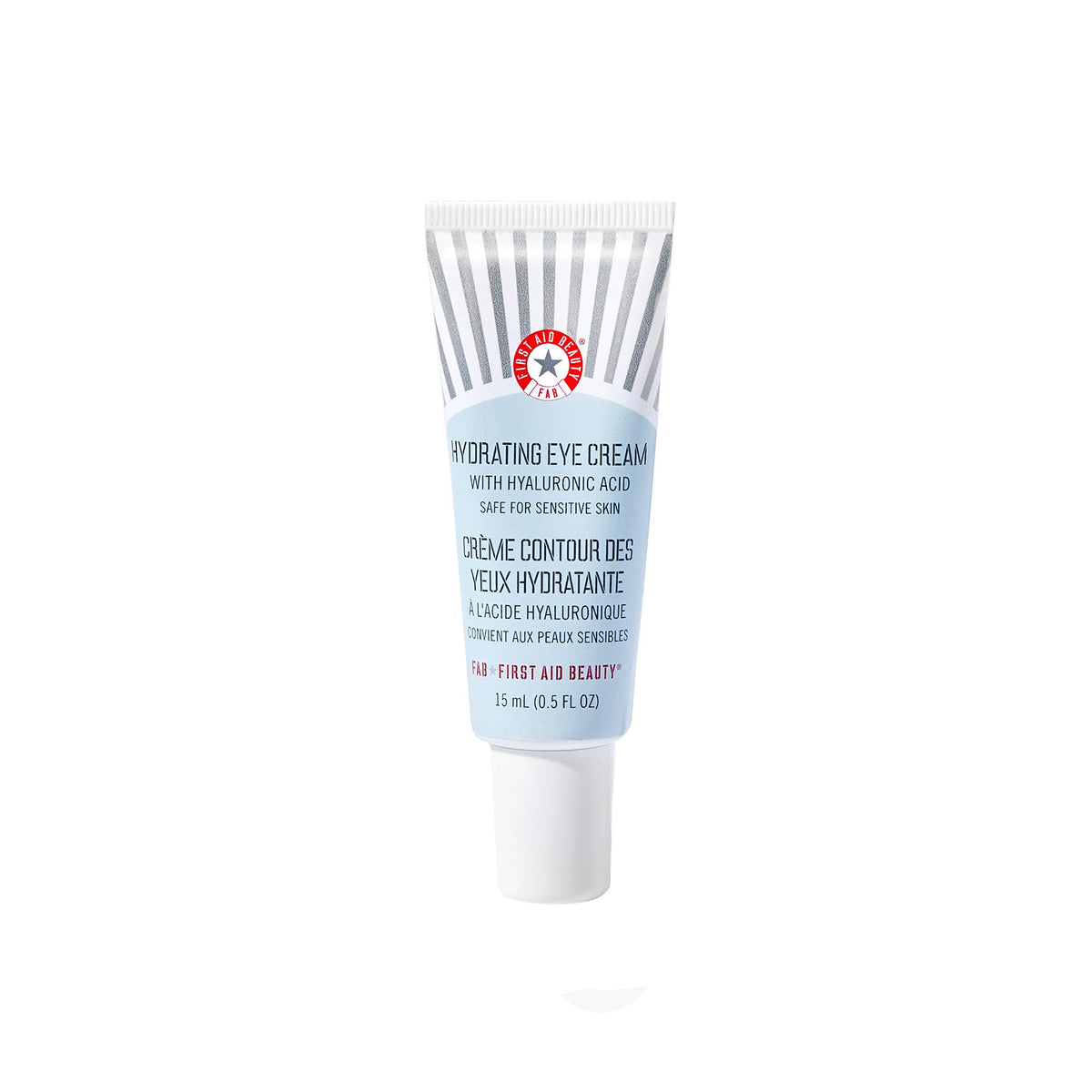 First Aid Beauty crème hydratante contour des yeux, bouteille visible et hydratation durable.