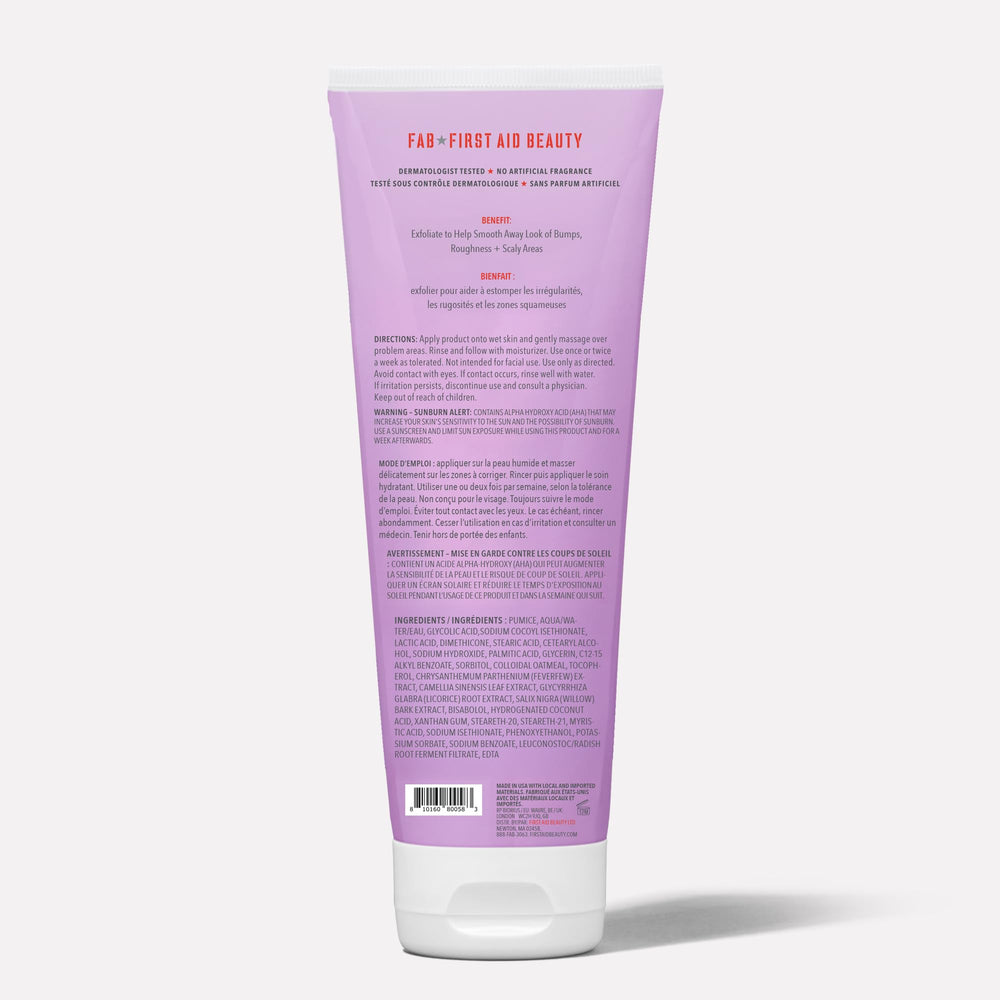 Bras et jambes après utilisation montrant une texture affinée.