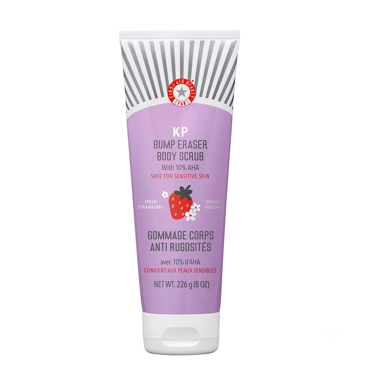 First Aid Beauty KP Bump Eraser frente del envase para exfoliar suavemente la piel