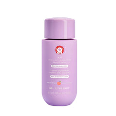 First Aid Beauty KP Smoothing: botella con durazno para cuidado diario de la piel
