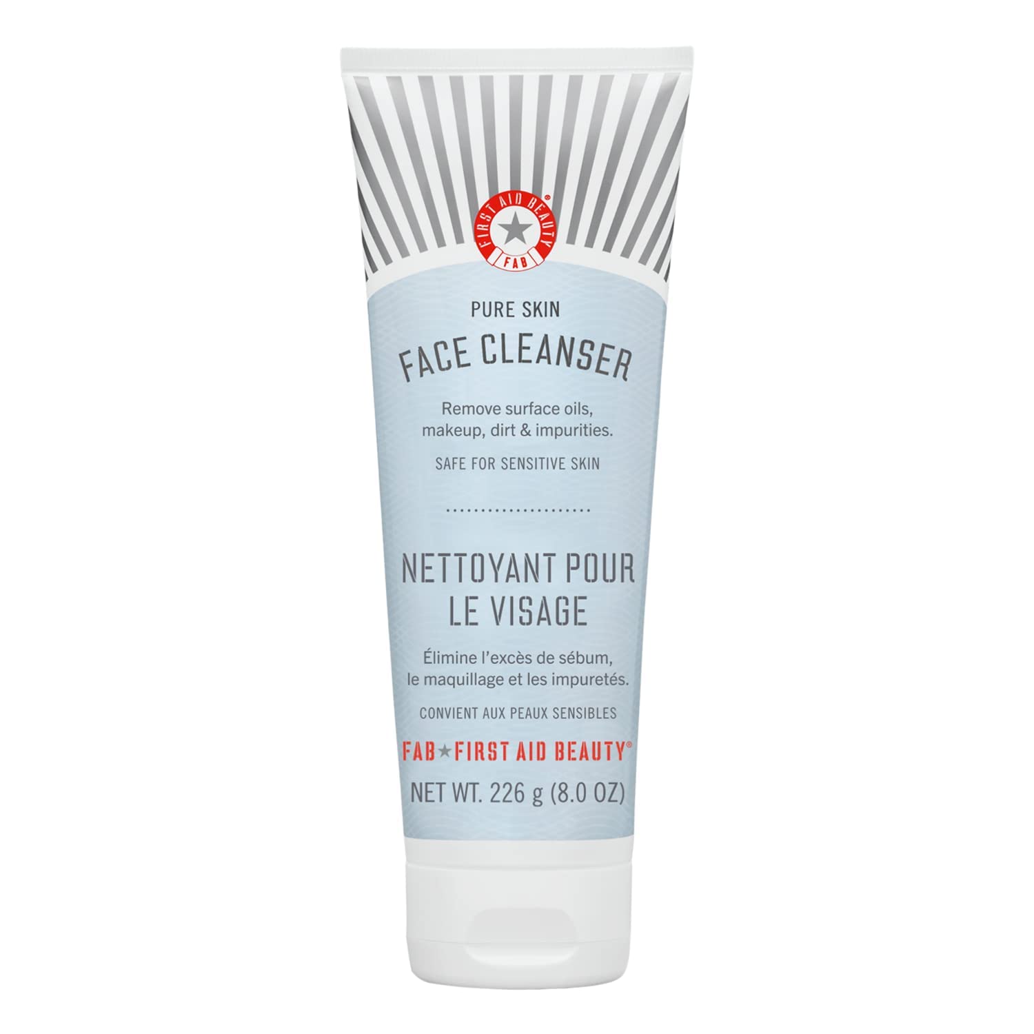 First Aid Beauty Limpiador Facial Piel Pura: limpieza suave diaria sin irritación.