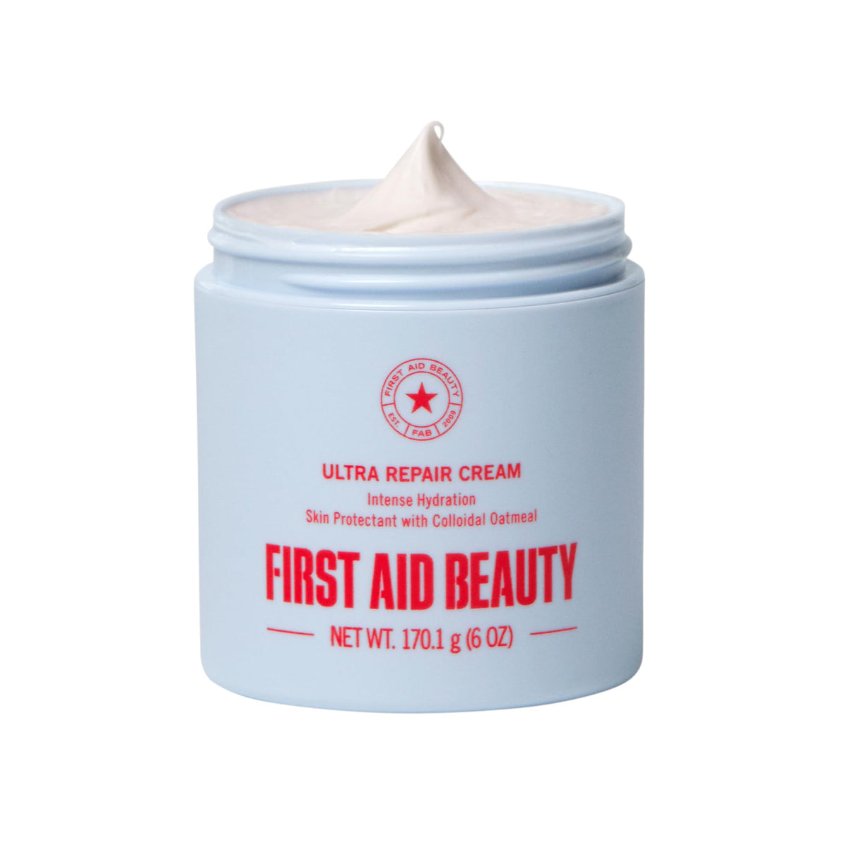 First Aid Beauty Ultra Repair Crema hidrata rostro y cuerpo de forma continua.