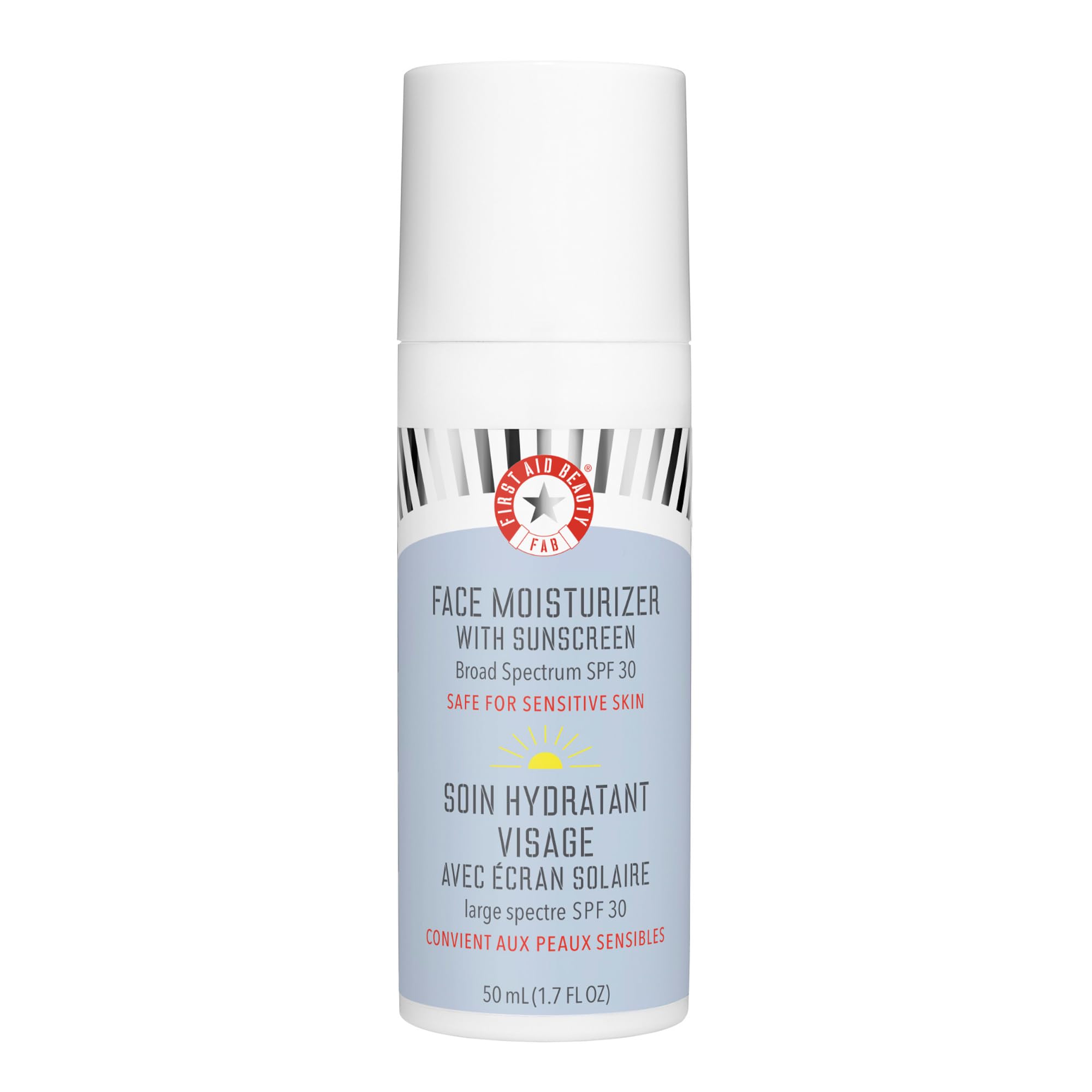 First Aid Beauty Ultra Repair con FPS 30 en botella, hidratación duradera para piel