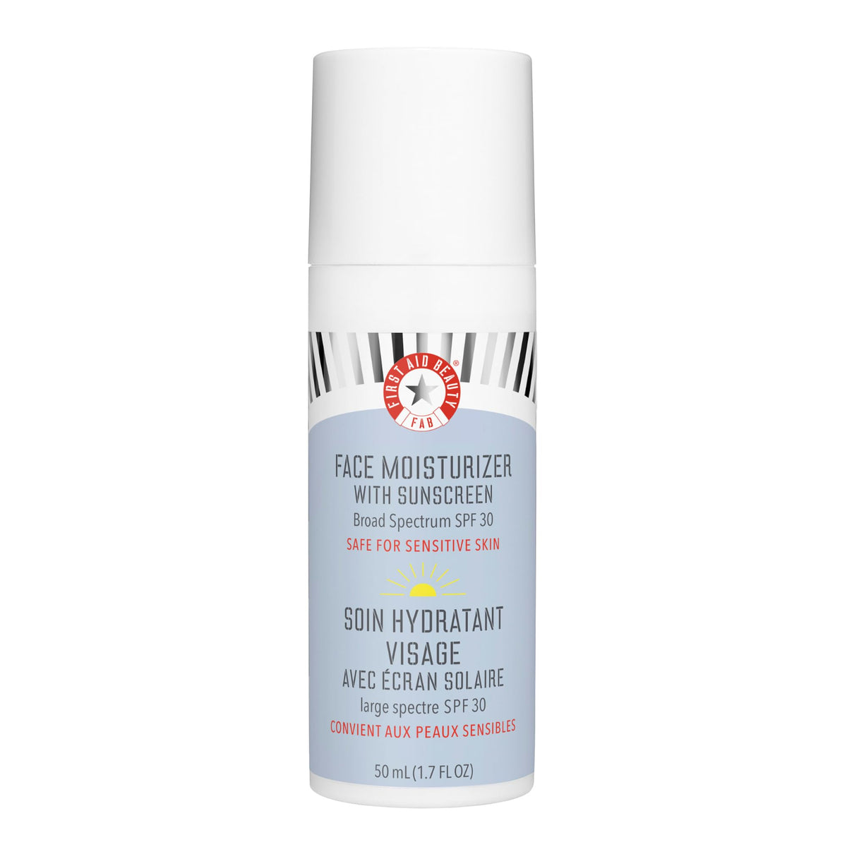 First Aid Beauty Ultra Repair con FPS 30 en botella, hidratación duradera para piel