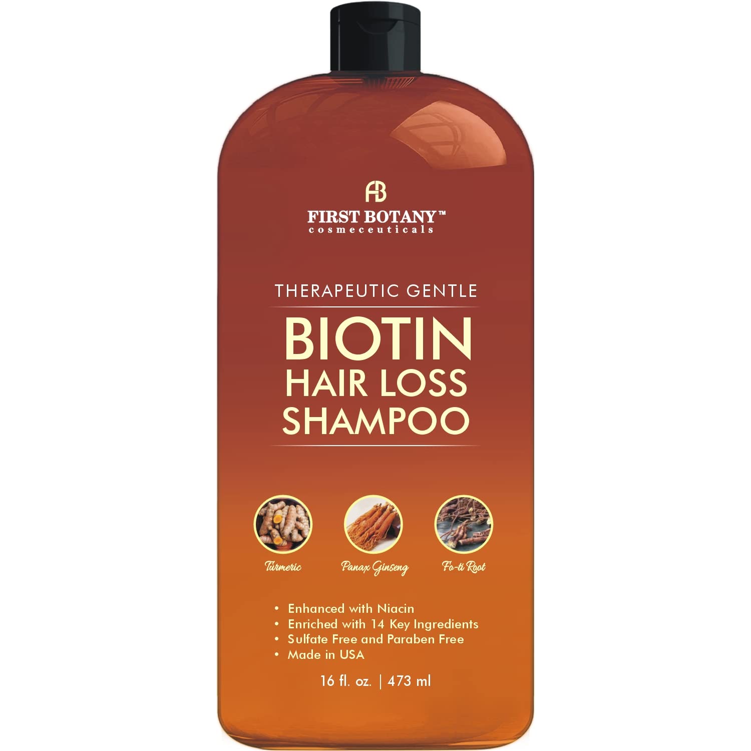 First Botany champú anti caída envase práctico para uso diario