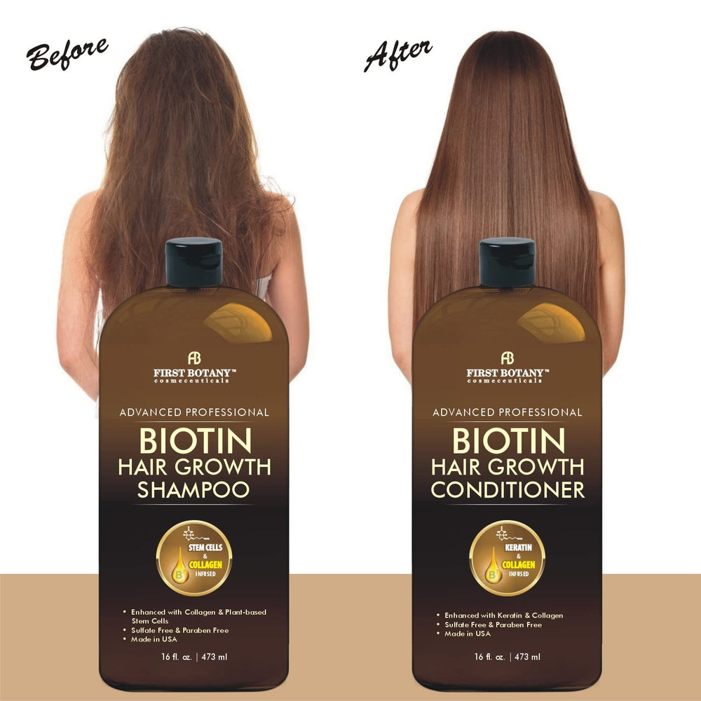 First Botany Biotina Acondicionador, cabello brilloso y tacto sedoso.