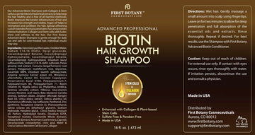 First Botany Biotina Pack, etiqueta visible y envase resaltando usos diarios.