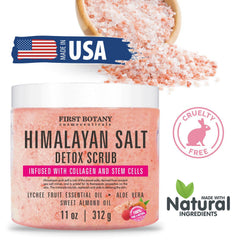 First Botany exfoliante para rostro con colágeno y células madre, textura más uniforme.