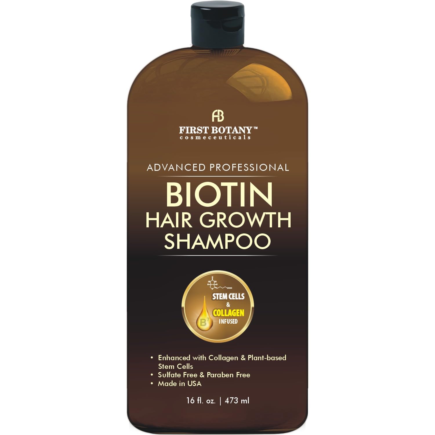 First Botany Champú crema espumosa para limpieza suave y cabello limpio.