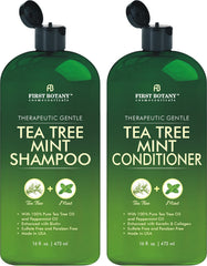 First Botany Tea Tree Mint Shampoo bottle shows refreshing cleanse and scalp comfort.
