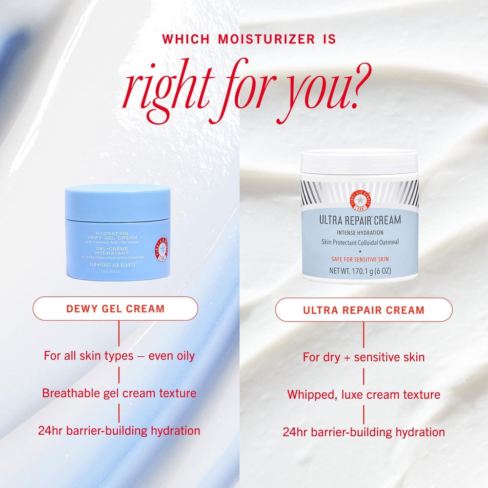 First Aid Beauty crema-gel-piel-sensible: tez suave y equilibrada tras cada aplicación.