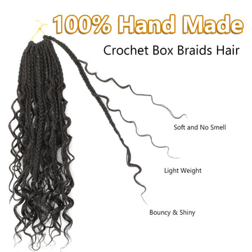 FIRSTCYH HAIR eight-pack goddess braids provide full, voluminous coverage.