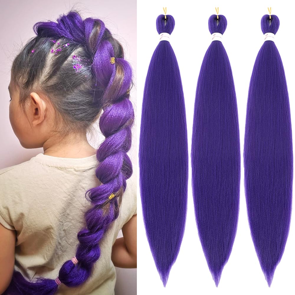 Extensiones FIRSTCYH HAIR púrpura preestiradas 30 pulgadas para un look vibrante