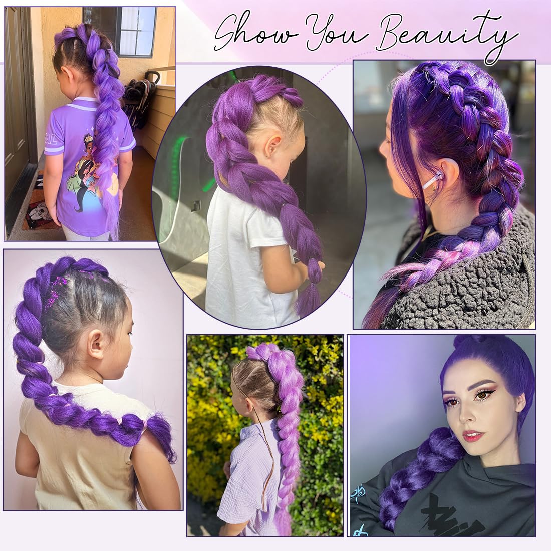 Paquete de tres unidades FIRSTCYH HAIR para crear estilos púrpura