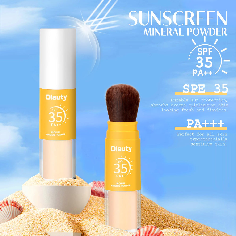 Firstfly brocha para aplicar el polvo SPF 35 con precisión.