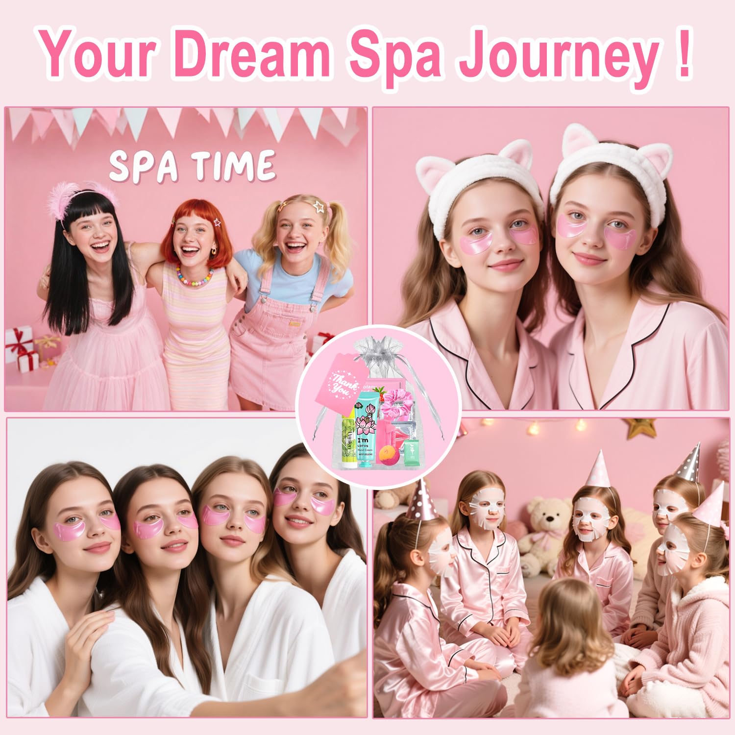 Firstfly spa skincare set: cintas para la cabeza para peinados cómodos durante la spa party