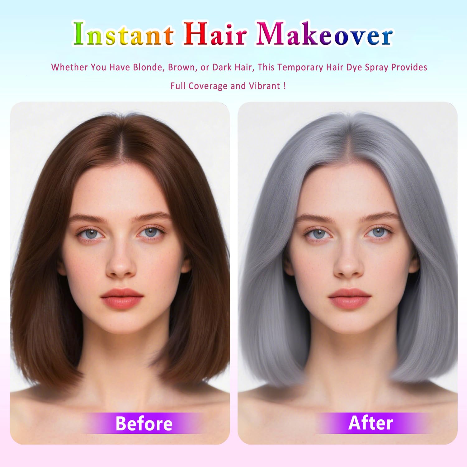 Firstfly spray gris para cabello: aplicación fácil y rápida.