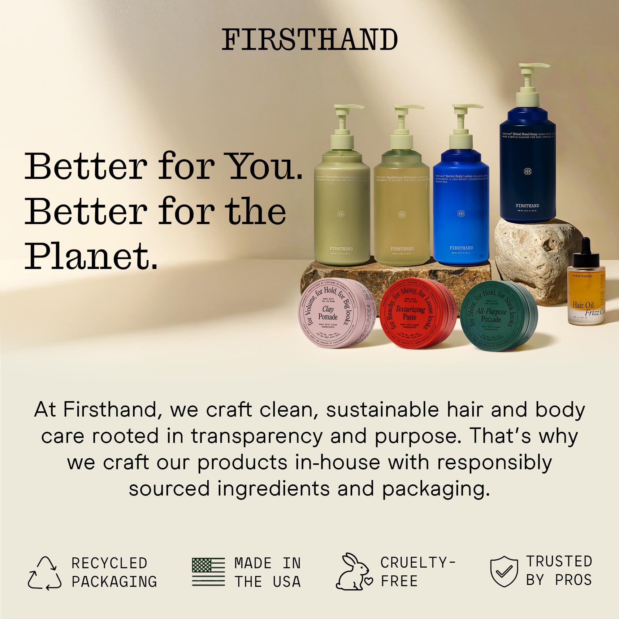 Firsthand finition naturelle — aspect texturé sans brillance excessive.