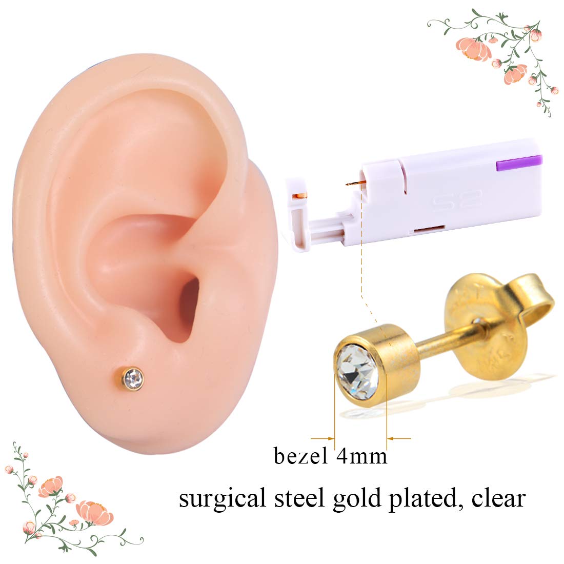 Firstomato aguja de piercing 0,8 mm para perforaciones precisas.