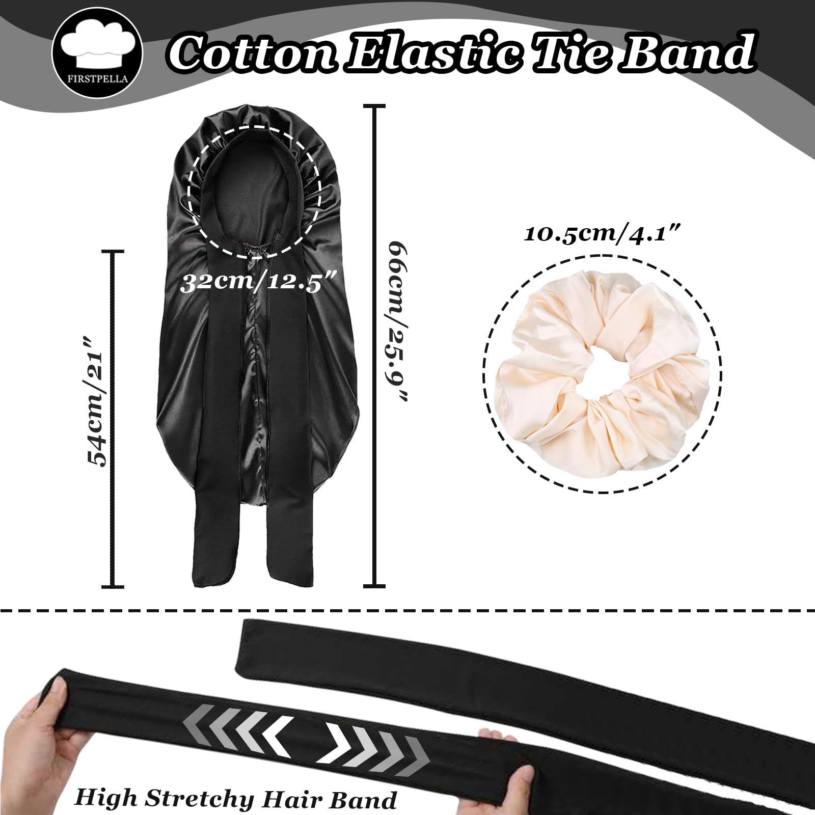 FIRSTPELLA bonete satin dormir rizado mantiene rizos definidos y evita nudos
