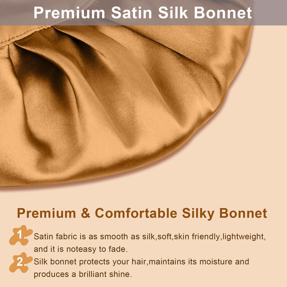 FIRSTPELLA bonete satén talla única con ajuste suave, adaptable a diferentes cabellos.
