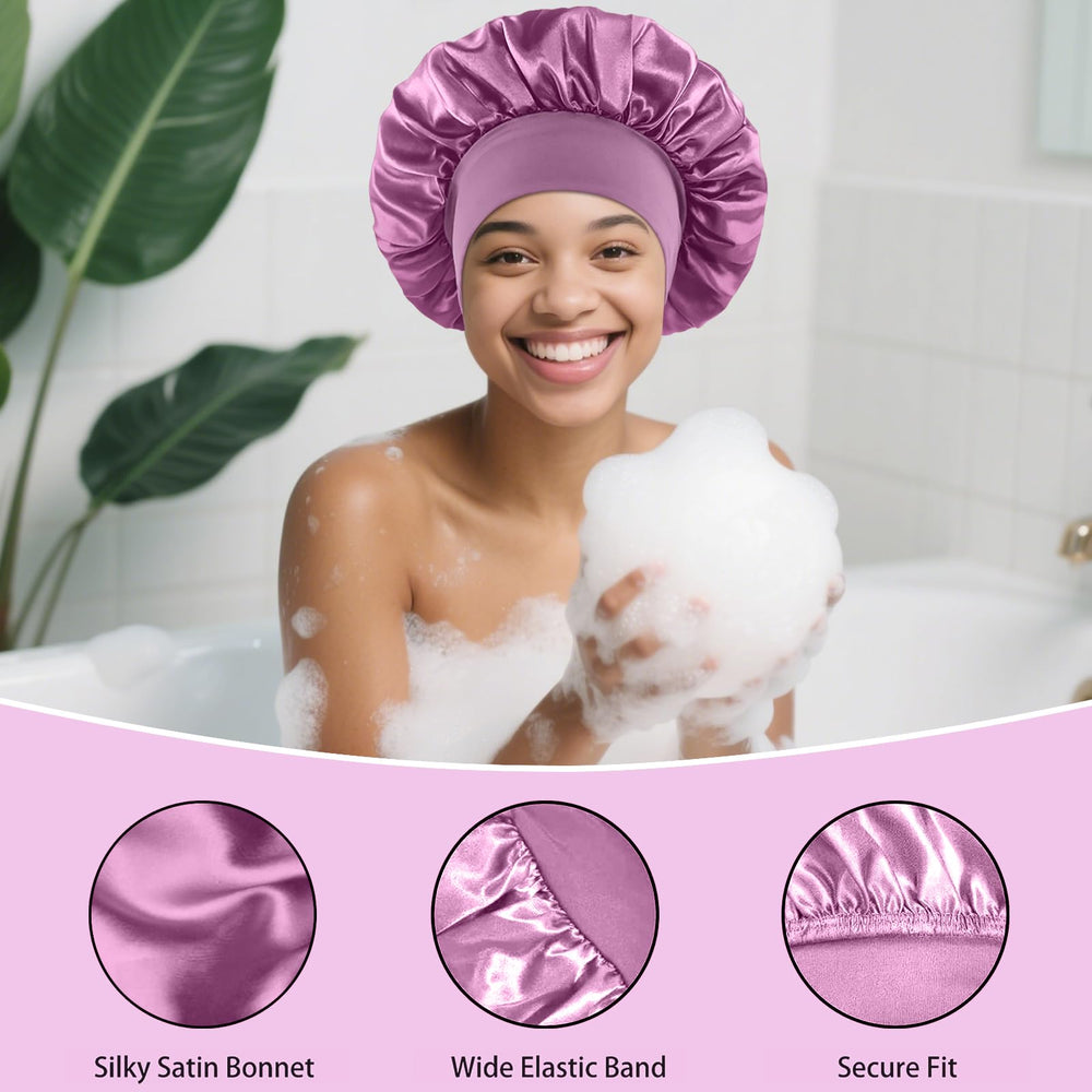 Gorro de ducha FIRSTPELLA, satén para proteger el cabello mojado.