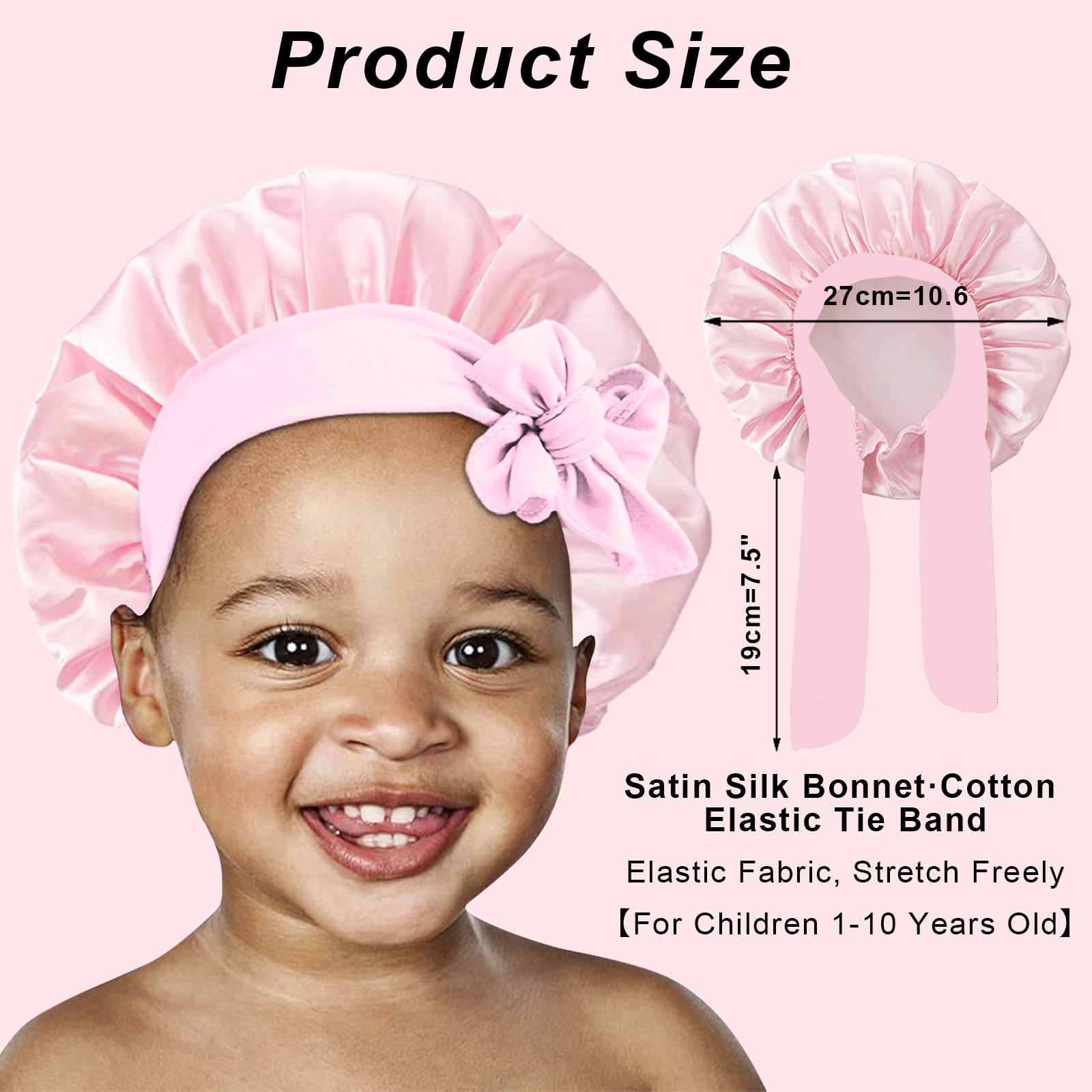 Gorra FIRSTPELLA en rosa claro para cabello rizado, mantiene la hidratación durante el descanso.