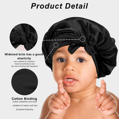 Gorro seda FIRSTPELLA negro para dormir cómodo y transpirable