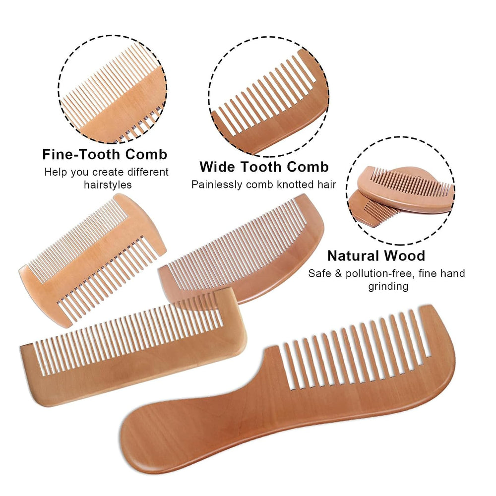 FirstPELLA peine de dientes finos en bambú para alisar y definir cabellos.