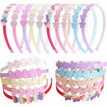 Diadema Fishdown para niñas con arcoíris y brillo, ideal para sesiones de fotos.
