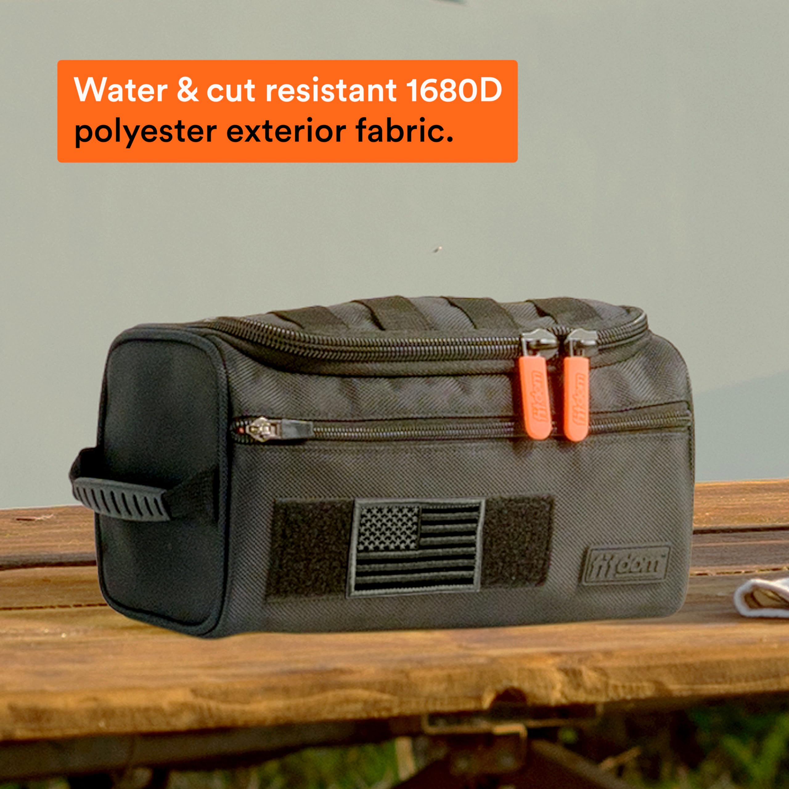 Neceser Fitdom con dimensiones 10x5.5x5.5 pulgadas para lo esencial.