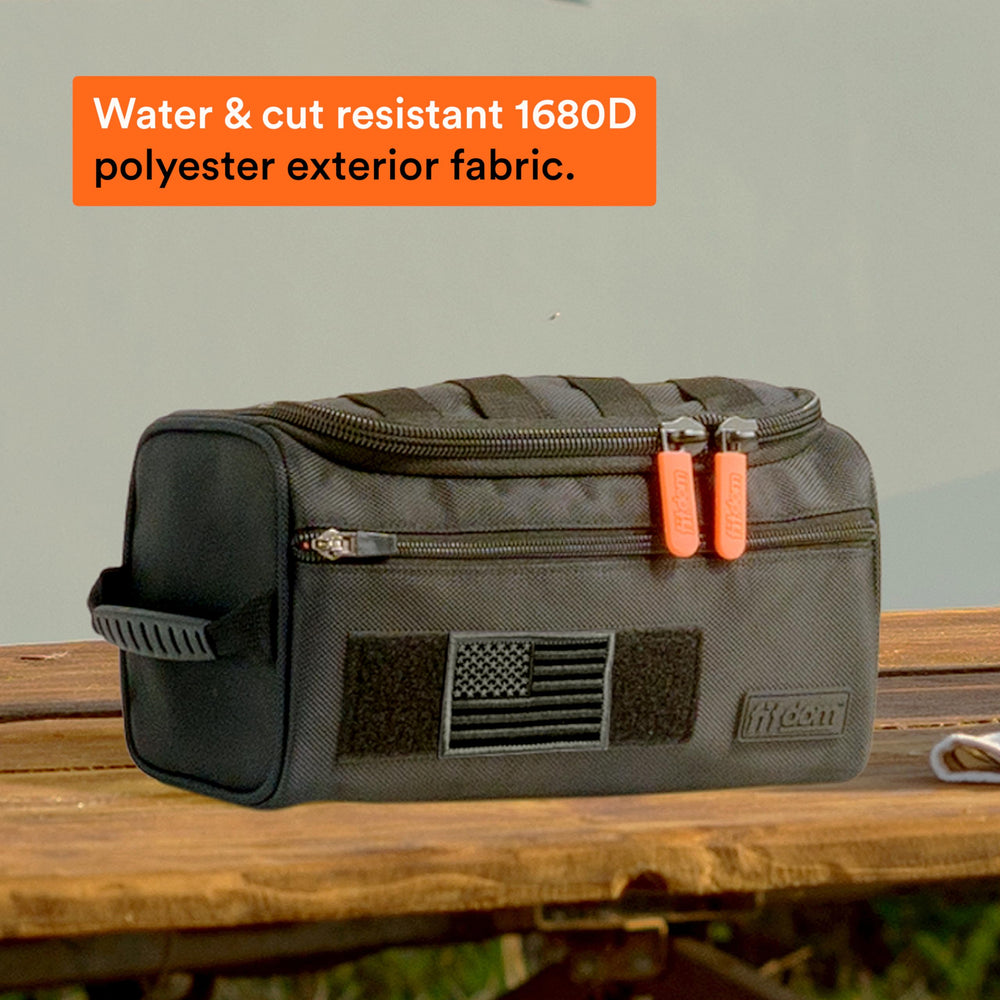 Neceser Fitdom con dimensiones 10x5.5x5.5 pulgadas para lo esencial.