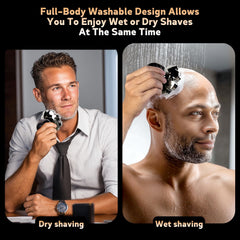 FITECHZY bald head shaver supports wet and dry use for versatile grooming