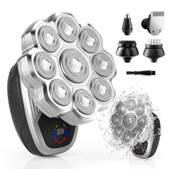 FITECHZY electric razor with 9D floating head contours the scalp for a smooth shave