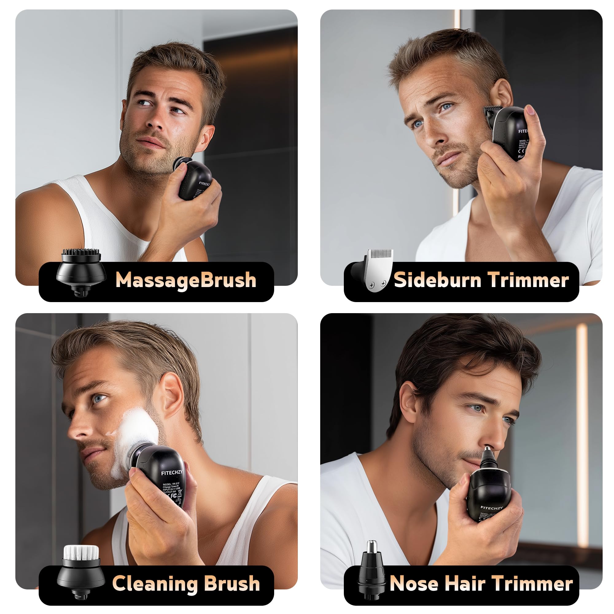 FITECHZY shaver ready for full body wash and dry shave in any setting