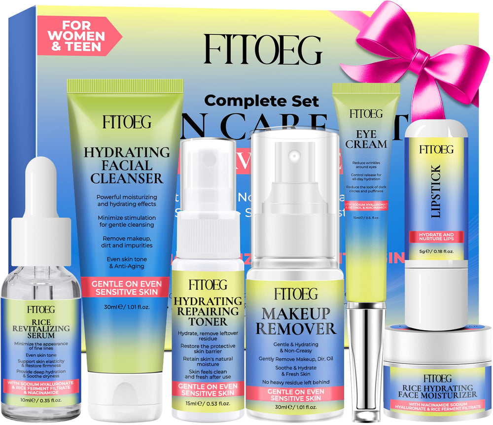 FITOEG kit de cuidado facial para adolescentes: limpieza suave y fresca.