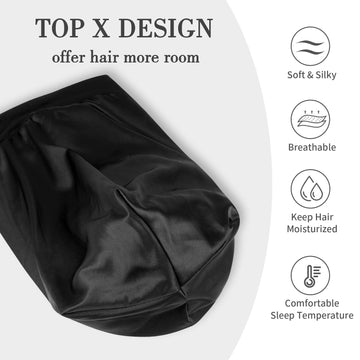 Bonete Fittia para cabello largo ideal para dormir o ejercitarse