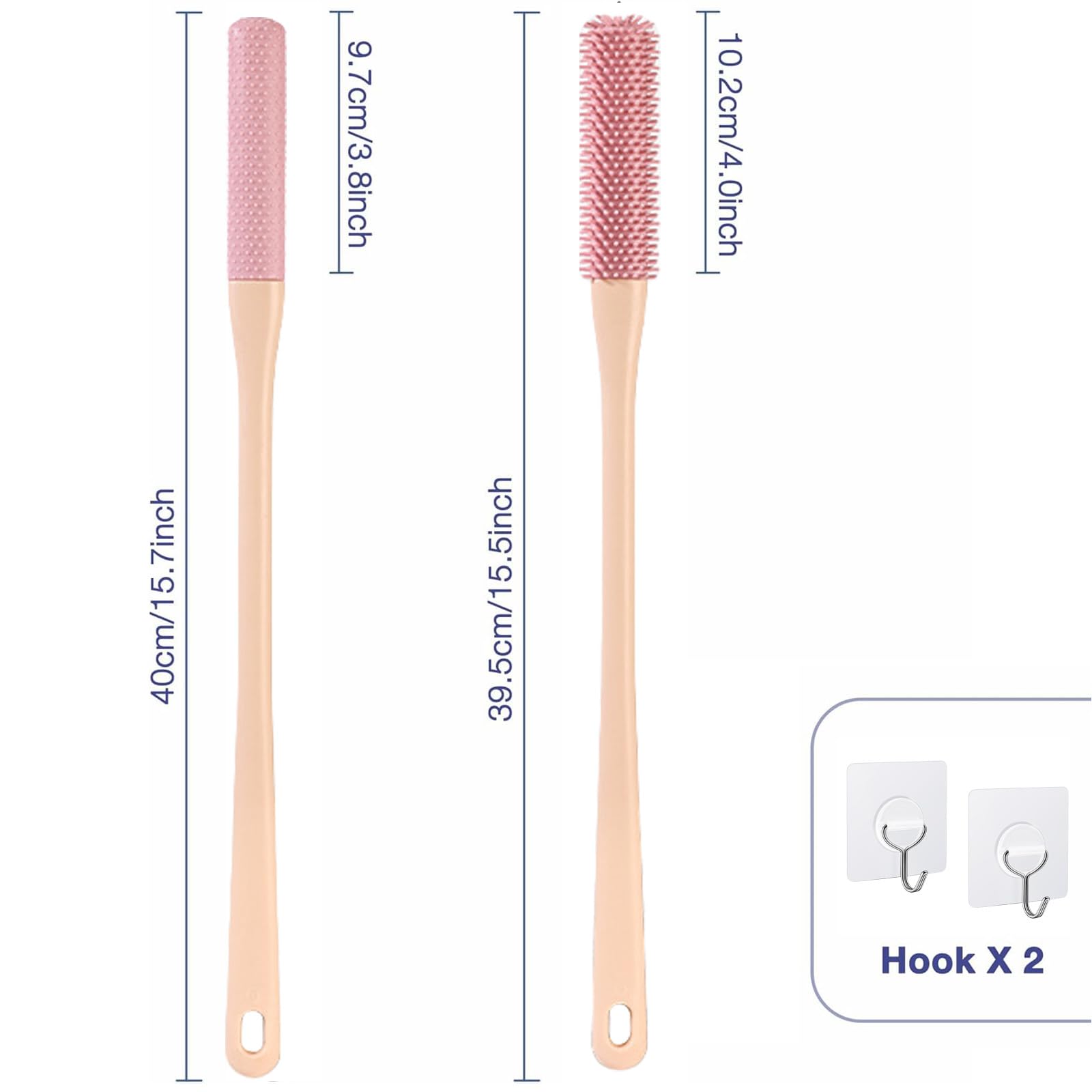 Cepillo para pie de silicona Fivaran con cabezal suave para exfoliar sin irritar.