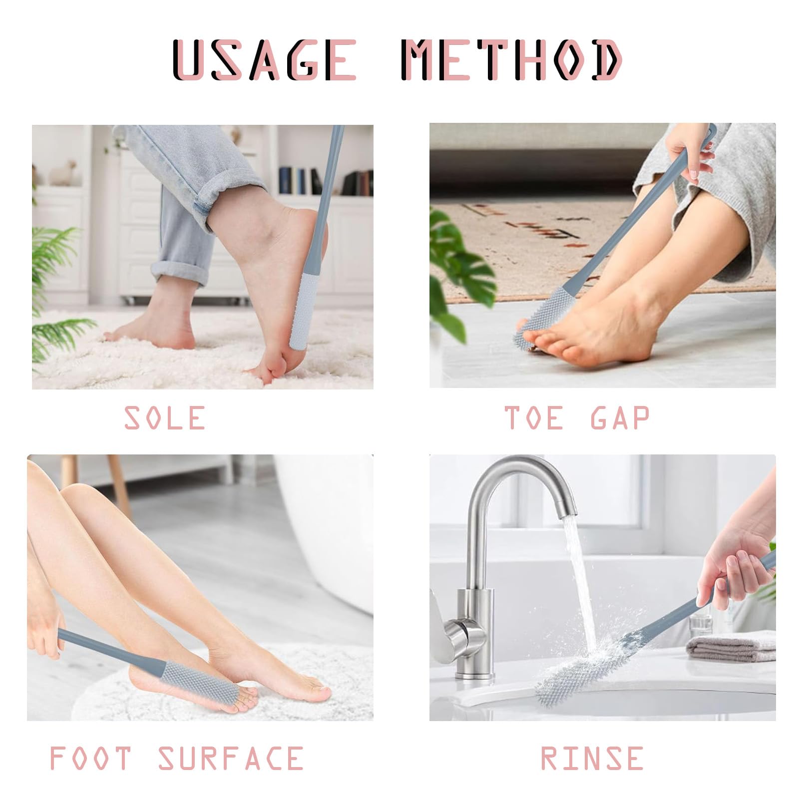 Cepillo Fivaran ergonómico para mayores, ideal para uso cómodo sin esfuerzo.