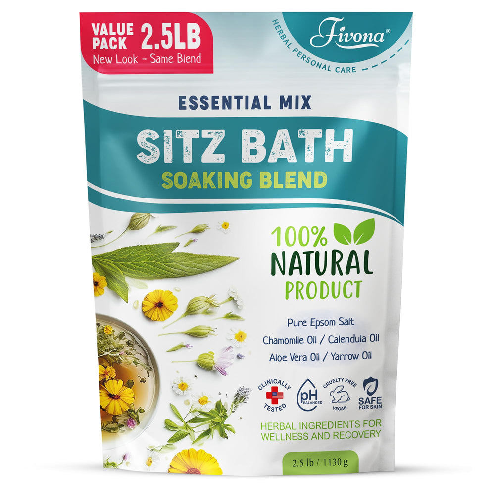 Fivona envase de 40 onzas para baño sitz, ideal para cuidado diario.
