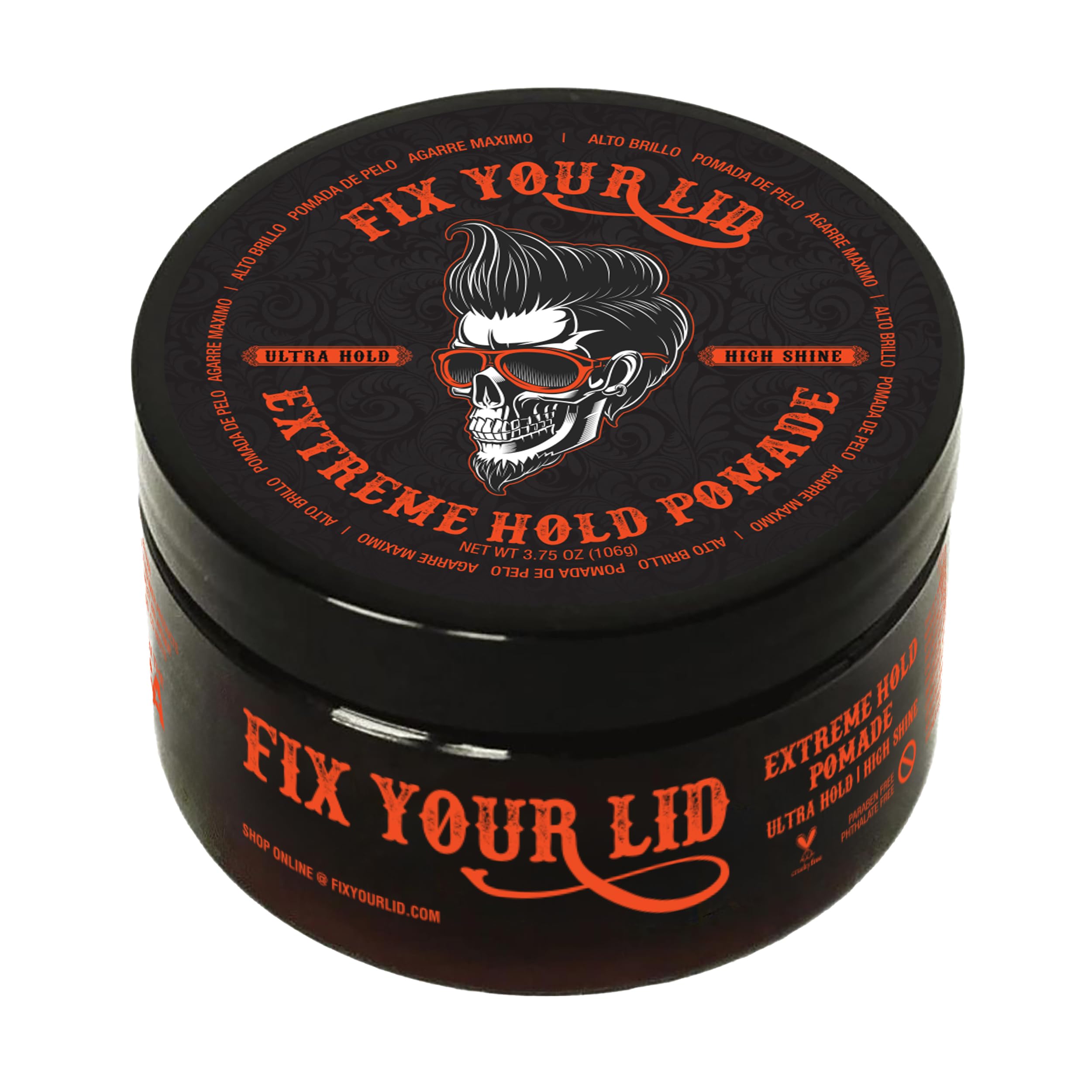 Fix Your Lid pomada en bote de 3.75 oz para fijación de alto rendimiento