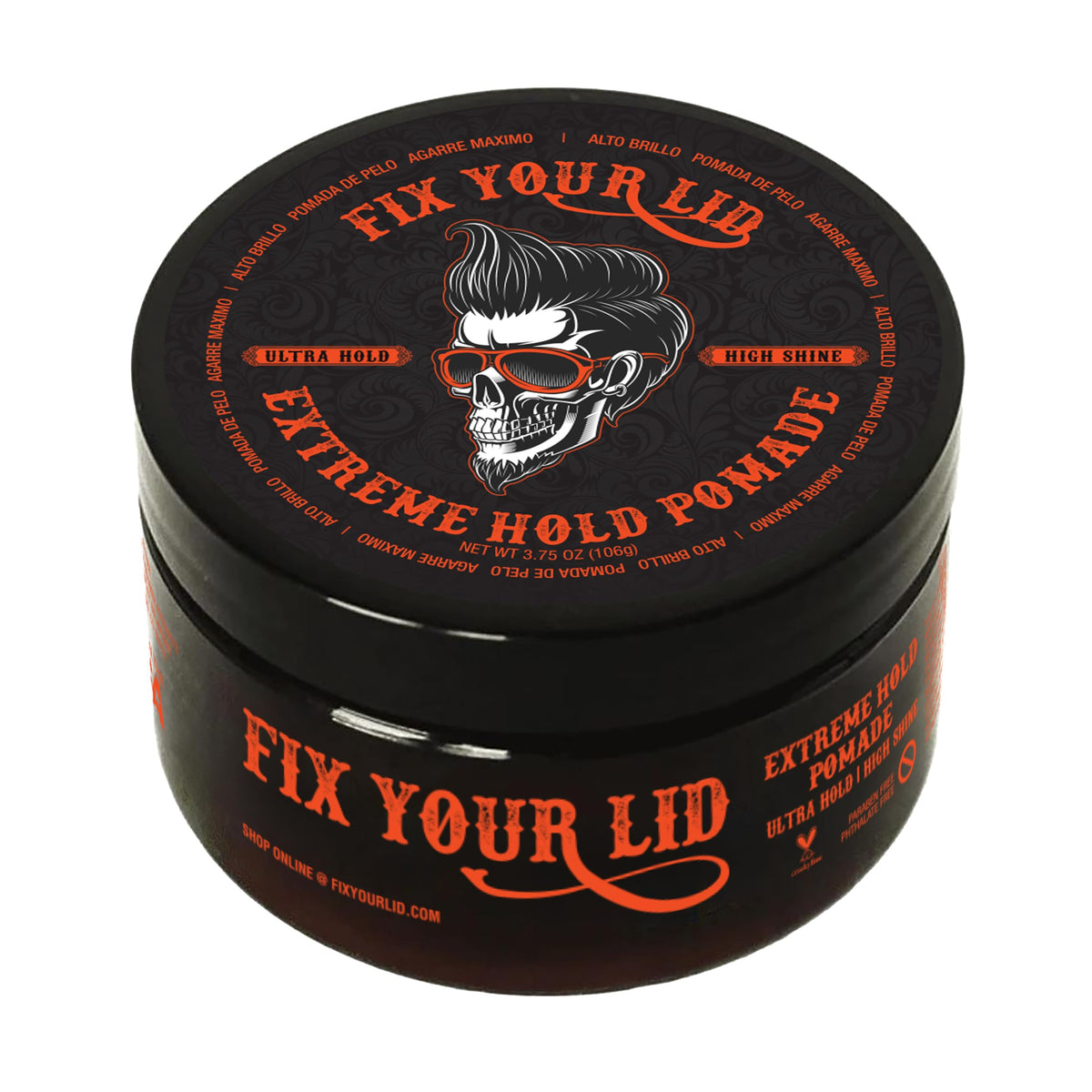 Fix Your Lid pomada en bote de 3.75 oz para fijación de alto rendimiento
