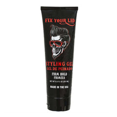Gel Fix Your Lid en envase frontal para fijación firme y control del peinado