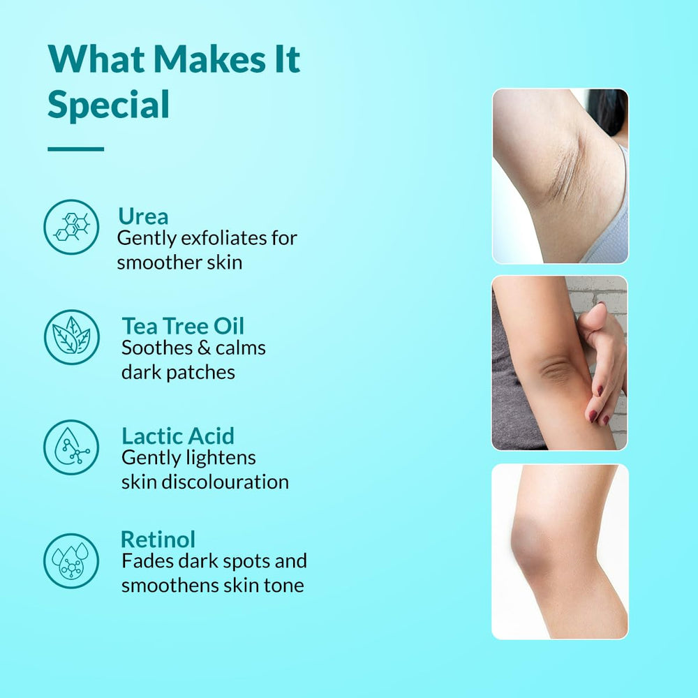 FixDerma Nigrifix crème appliquée sur le cou et les aisselles pour une routine soin.