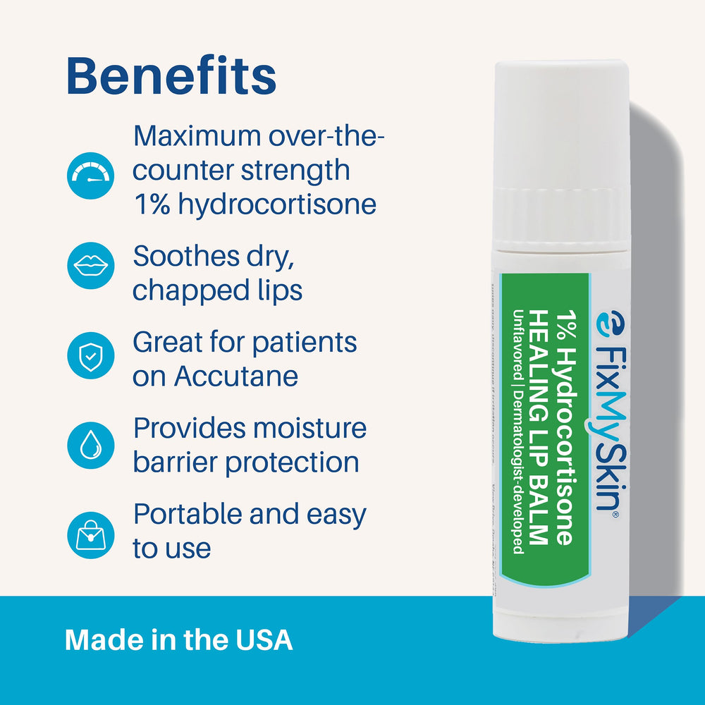 FixMySkin bálsamo labial con aplicador stick portátil para retoques en cualquier lugar.