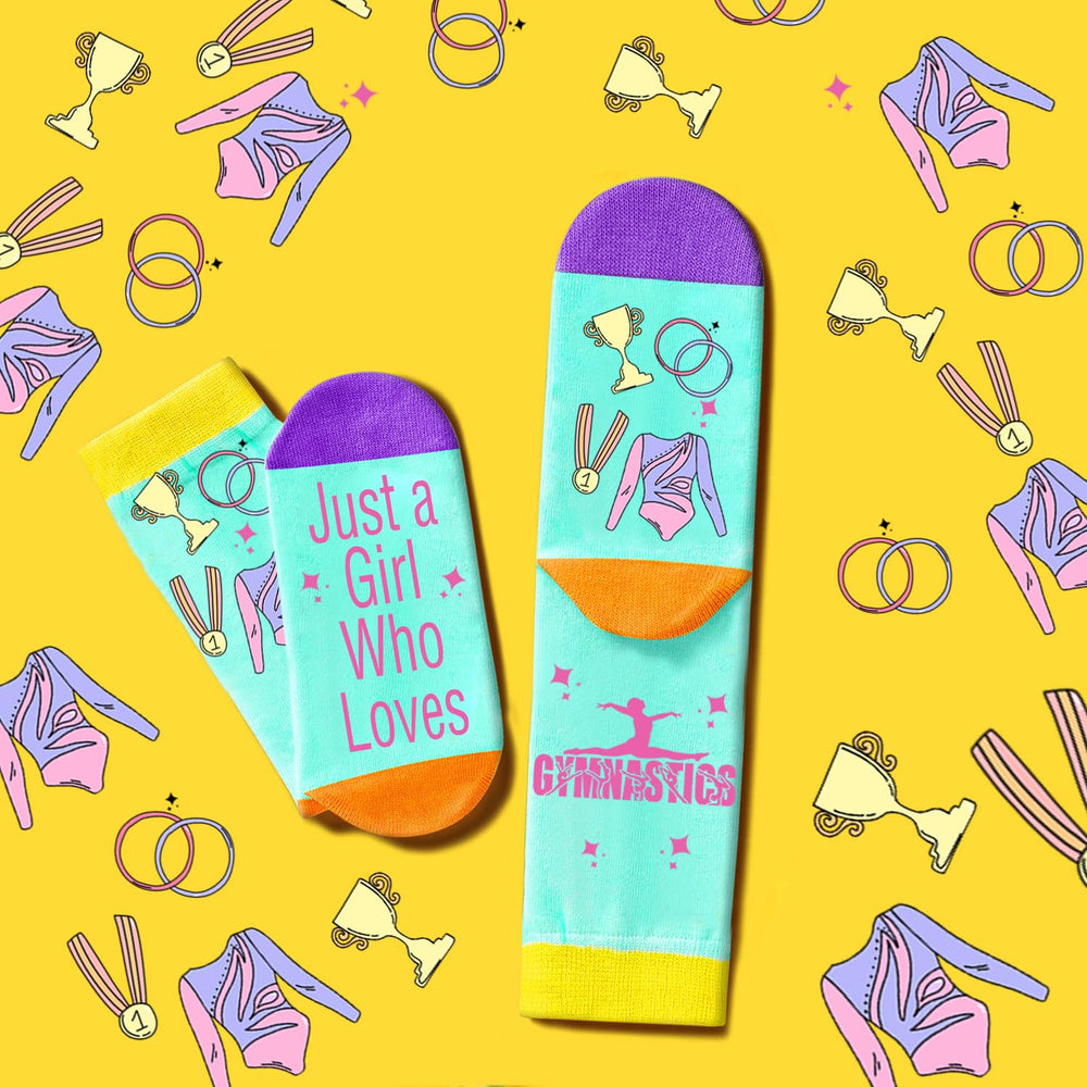 Set regalo FJHAIY de gimnasia: bolsa, pegatinas y calcetines.