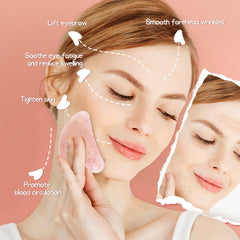 Flagest Gua Sha Rosa para cuello y rostro: mejora la circulación suave.