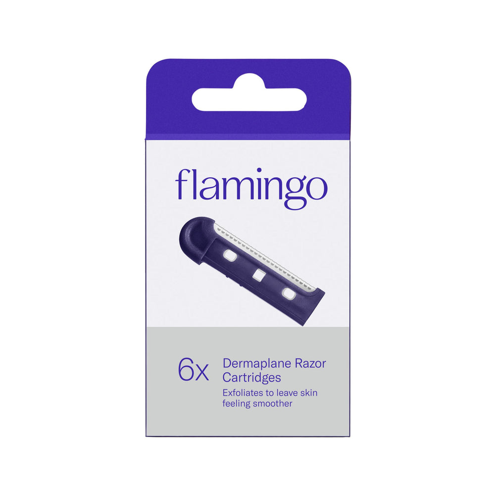 Flamingo Dermaplane refilios de precisión para reemplazo, imagen de la hoja y su filo